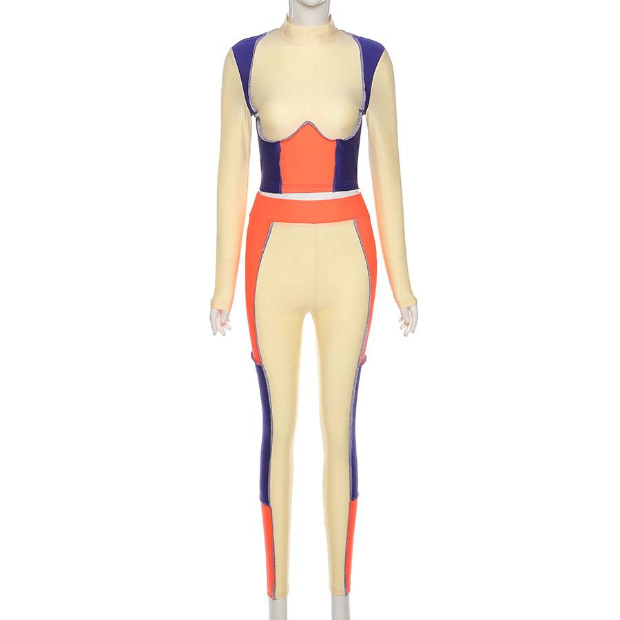 Damen-Langarm-Top, Hose, Polyester, Elasthan-3