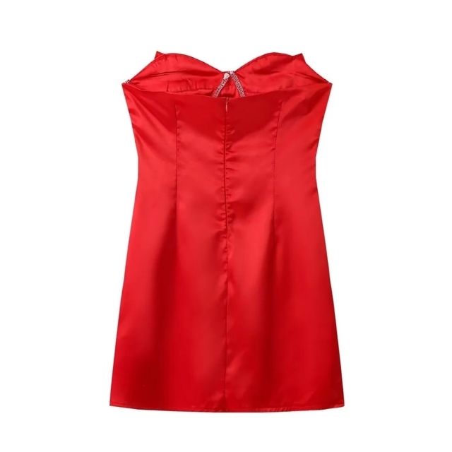 Damen-Minikleid, mit Frontschlaufe, Polyester, elegant, schmale Silhouette-5