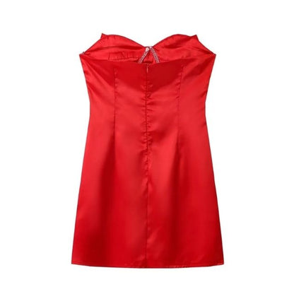 Damen-Minikleid, mit Frontschlaufe, Polyester, elegant, schmale Silhouette-5