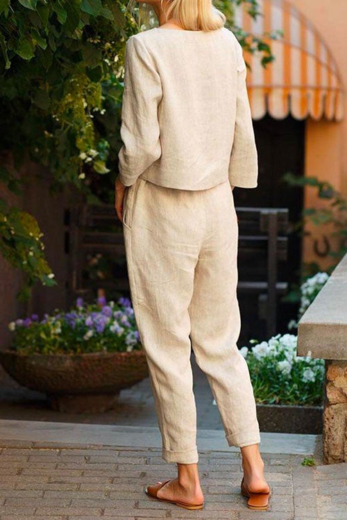 Variant image for Damen-Set, Top und Hose lässige Baumwolle, Polyester-3