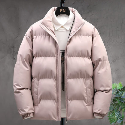 Herren-Winterjacke, Steppung und Stehkragen, aus Baumwolle-5