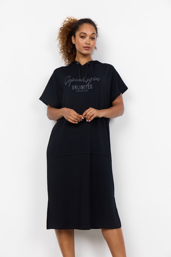 Damen-Thermokleid, mit Kapuze, lässiges Modal, Polyester 2