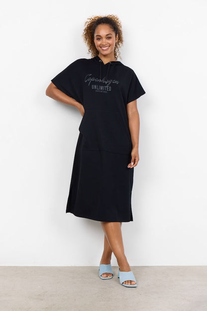 Damen-Thermokleid, mit Kapuze, lässiges Modal, Polyester 3