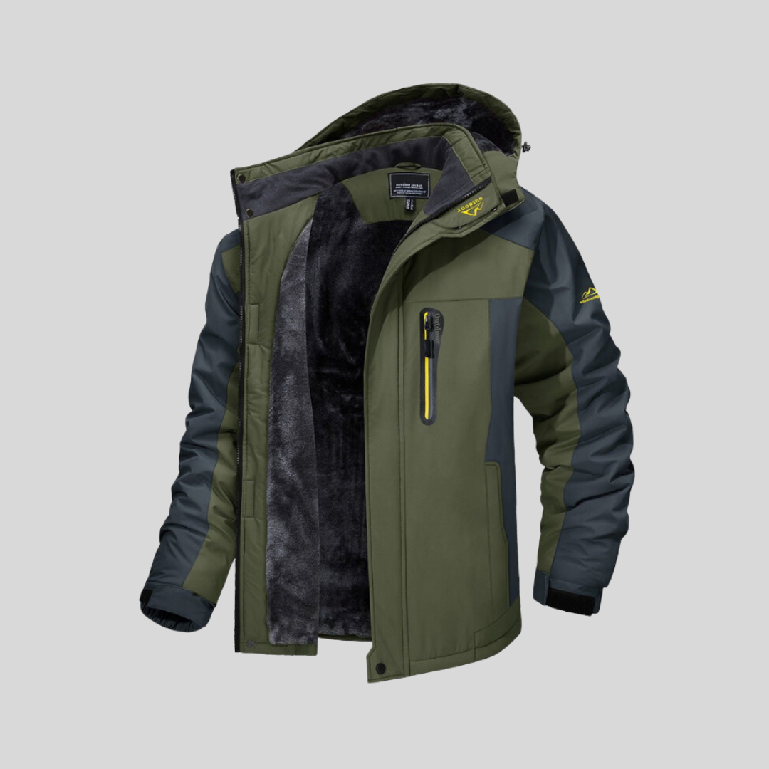 Herren-Winterjacke, Fleecefutter, wasserfestes Polyester 1
