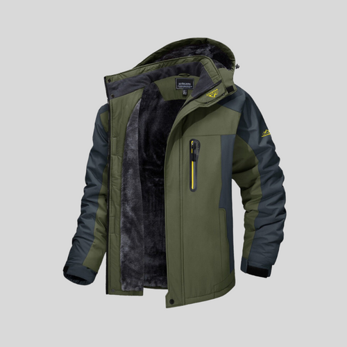 Herren-Winterjacke, Fleecefutter, wasserfestes Polyester 1