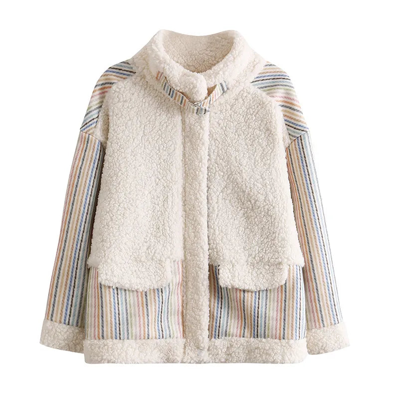 Damenjacke Moderner Stil Hochwertiges Polyester Vielseitiges Design-1