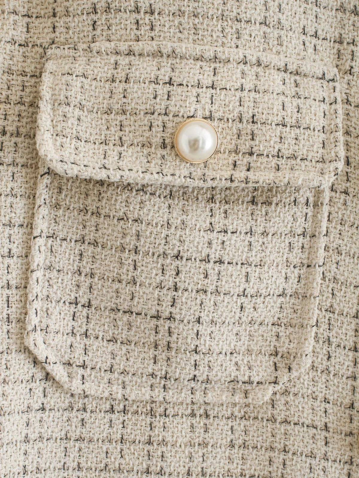 Damenbluse, minimalistisches Design, karierte Knöpfe, 100% Baumwolle-4