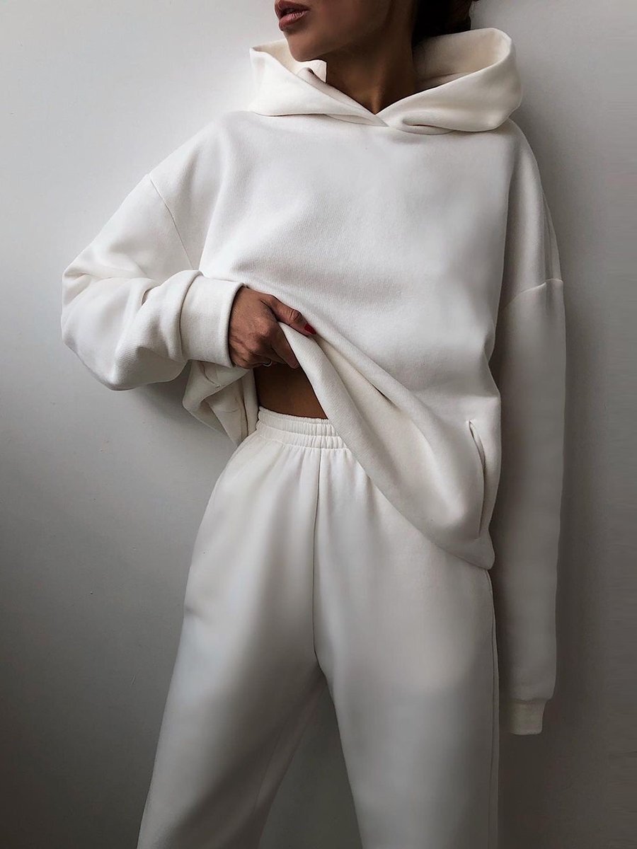 Variant image for Damen-Jogging-Set Lässig Hoodie und Hose aus Baumwollmischung-37