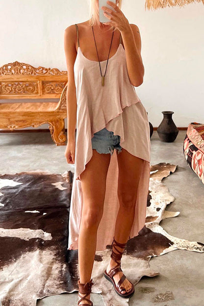 Variant image for Damen-Party-Tops, High-Low, Cami-Top, aus weicher Baumwollmischung-1