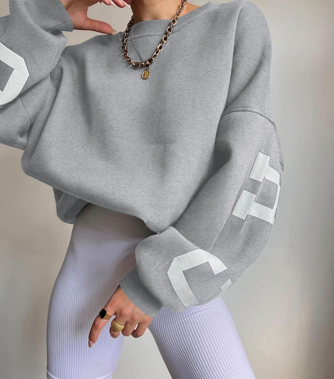 Variant image for Damen-Oversize-Pullover, runder Ausschnitt, weiche Faser-25
