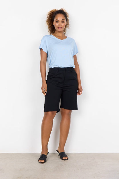 Damen-T-Shirt V-Ausschnitt in Lyocell-Mischung - normale Passform, kurze Ärmel, weich und bequem, mehrere Farben 3