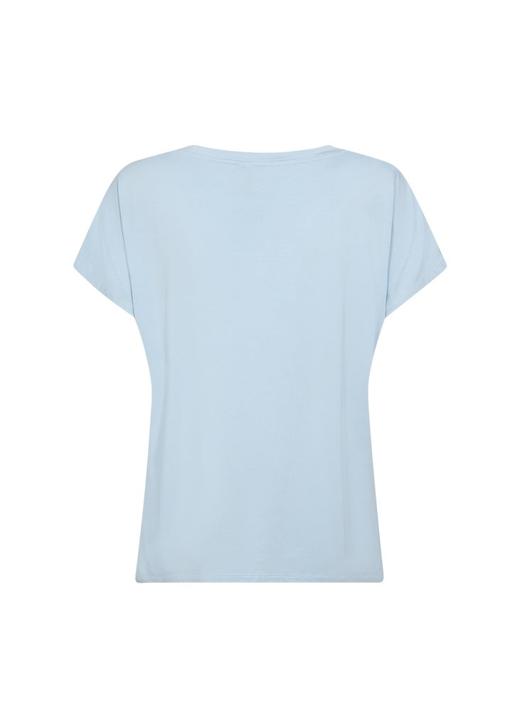 Damen-T-Shirt mit V-Ausschnitt aus Lyocell-Mix - normale Passform, kurze Ärmel, weich und bequem, mehrere Farben 6