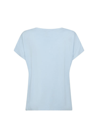 Damen-T-Shirt mit V-Ausschnitt aus Lyocell-Mix - normale Passform, kurze Ärmel, weich und bequem, mehrere Farben 6