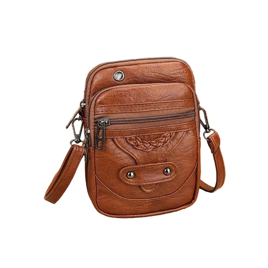 Damentasche aus Leder, elegante Crossbody-Tasche mit verstellbarem Schulterriemen – schlichtes Design für alle Anlässe 1