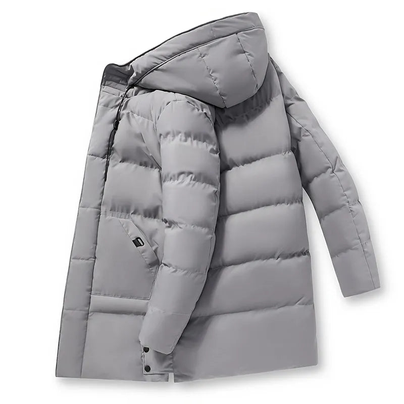 Herren-Winterjacke, elegant, Synthetik, Isolierung-5