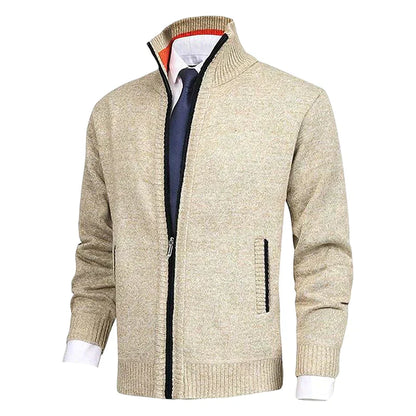 Herren-Winterjacke, mit Reißverschluss, Taschen, aus Baumwollmischung 5
