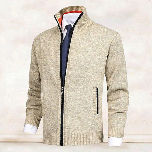 Herren-Winterjacke, mit Reißverschluss, Taschen, aus Baumwollmischung 1