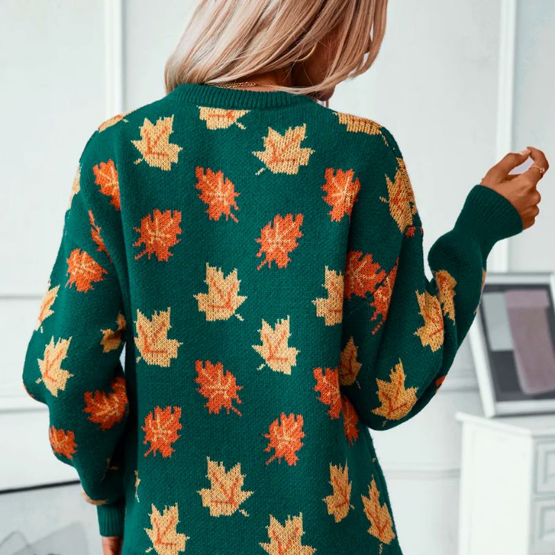 Damen-Pullover, leicht gestrickt, Herbstdesign-2
