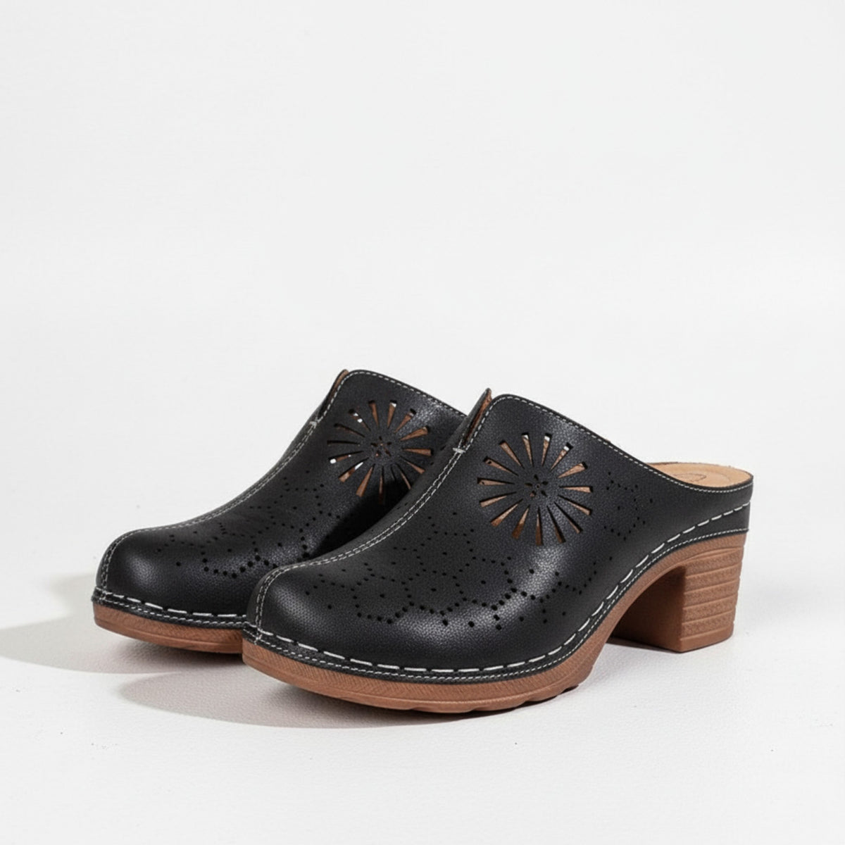 Damen-Clogs, offen, modern, Kunstleder, ergonomisches Design