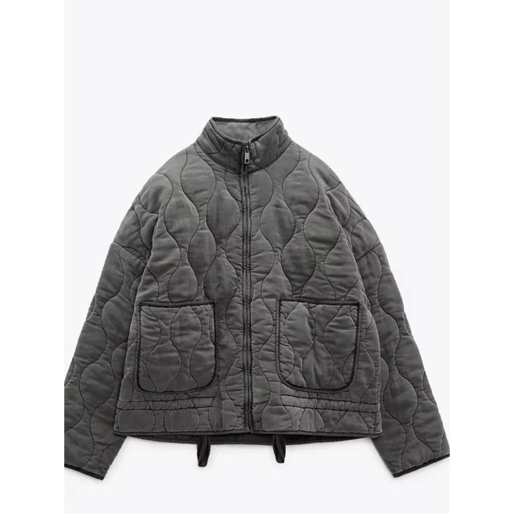 Damen-Lange Winterjacke, Vintage, Stil, Hochwertiger Stoff 5