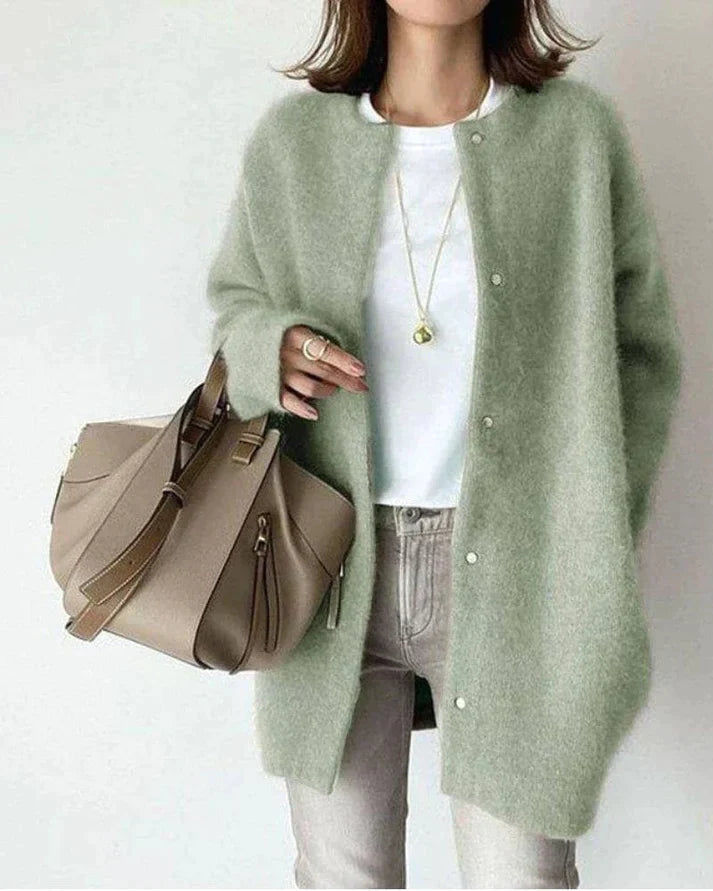 Damen-Strickjacke, weich, hochwertig, Faser, elegantes Design-2