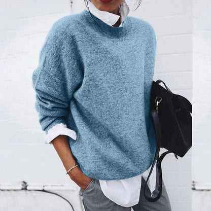 Variant image for Damen-Strickpullover, weiches Polyester, lockere Passform, lange Ärmel-1