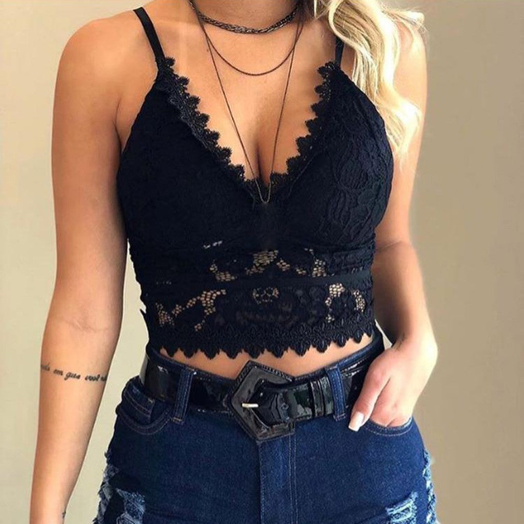Damen-Cami-Top, V-Ausschnitt, Polyester, elegant, lässig-2