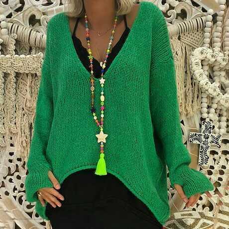 Damen-Strickpullover mit elegantem Design – aus hochwertiger 100% Baumwolle, normale Passform, perfekt für Alltag und Fest 4