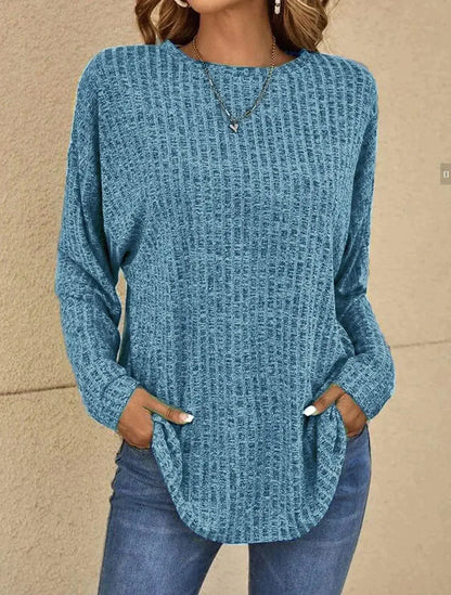 Variant image for Damen-Bluse, klassisches Design, lange Ärmel, Polyester-8