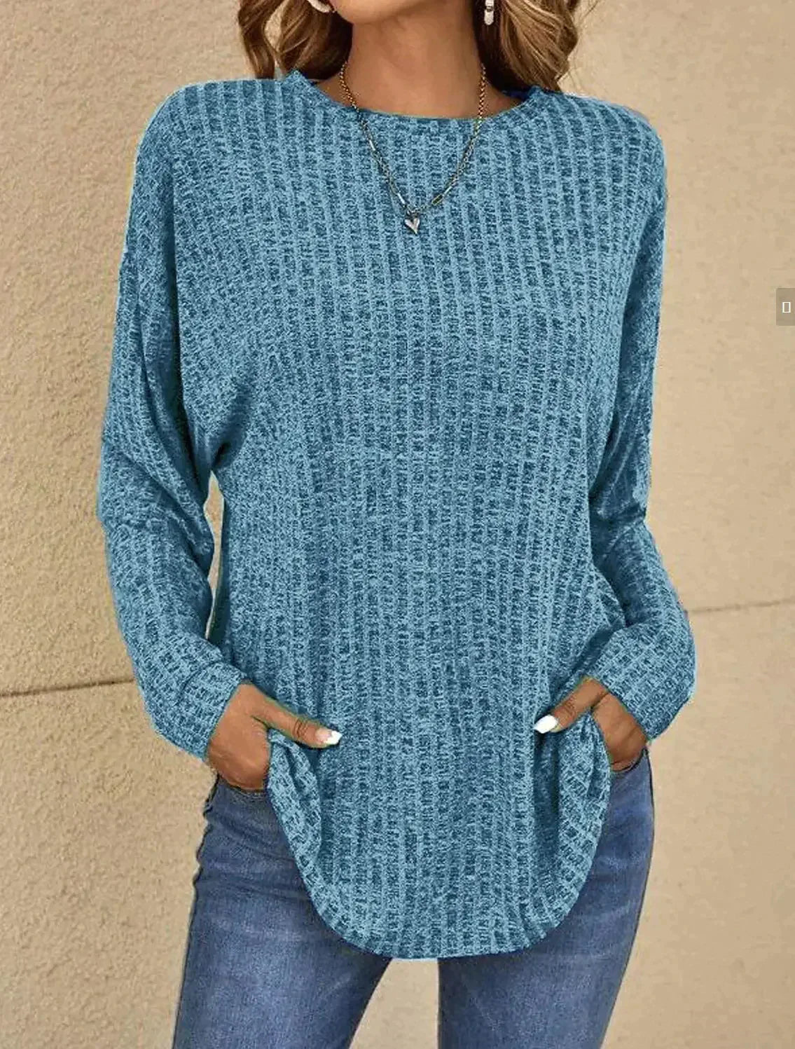 Damen-Bluse, klassisches Design, lange Ärmel, Polyester-2