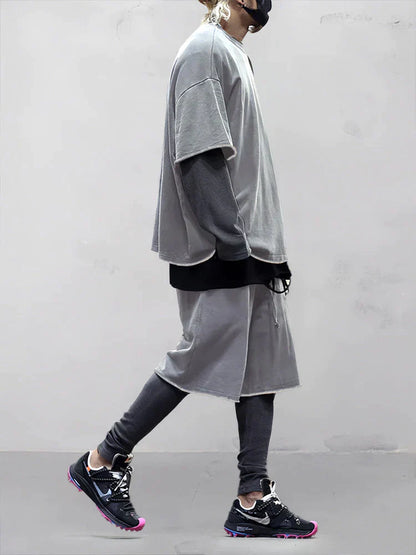 Damen Oversized Set Urbaner Stil Weicher atmungsaktiver Stoff-4