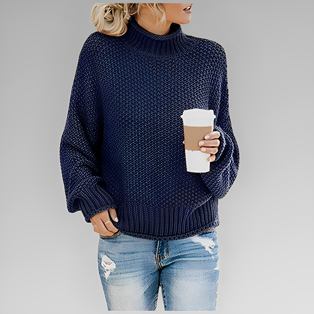 Winterpullover für Damen aus 100% Acryl – weicher und warmer Pullover mit vielseitigem Design, mehrere Größen S-XL 13