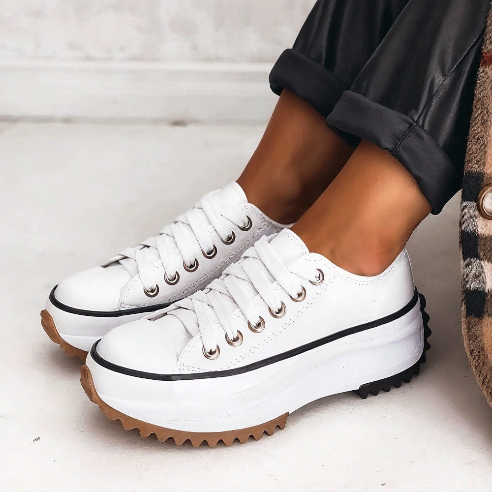 Damen-Sneaker, elegantes Design, leicht, Synthetikmaterial-4