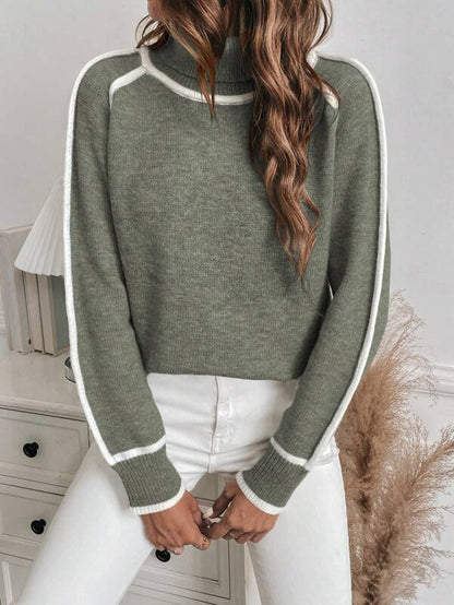 Damen-Pullover, gefütterter eleganter hochwertiger Stoff-3