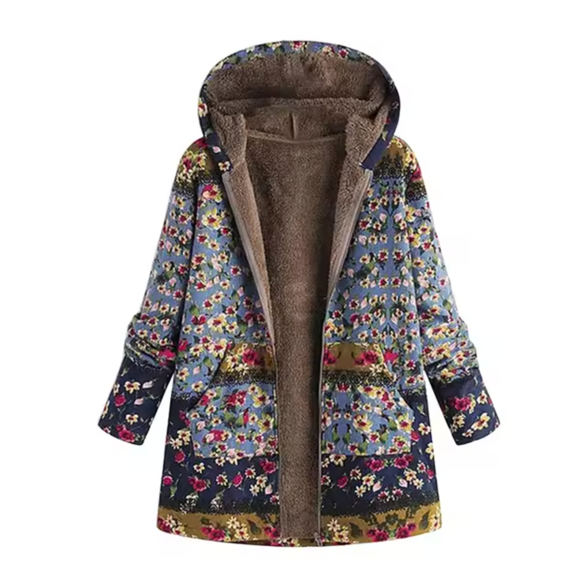 Variant image for Damen Winterjacke mit Kapuze Baumwolle Modernes Design-11
