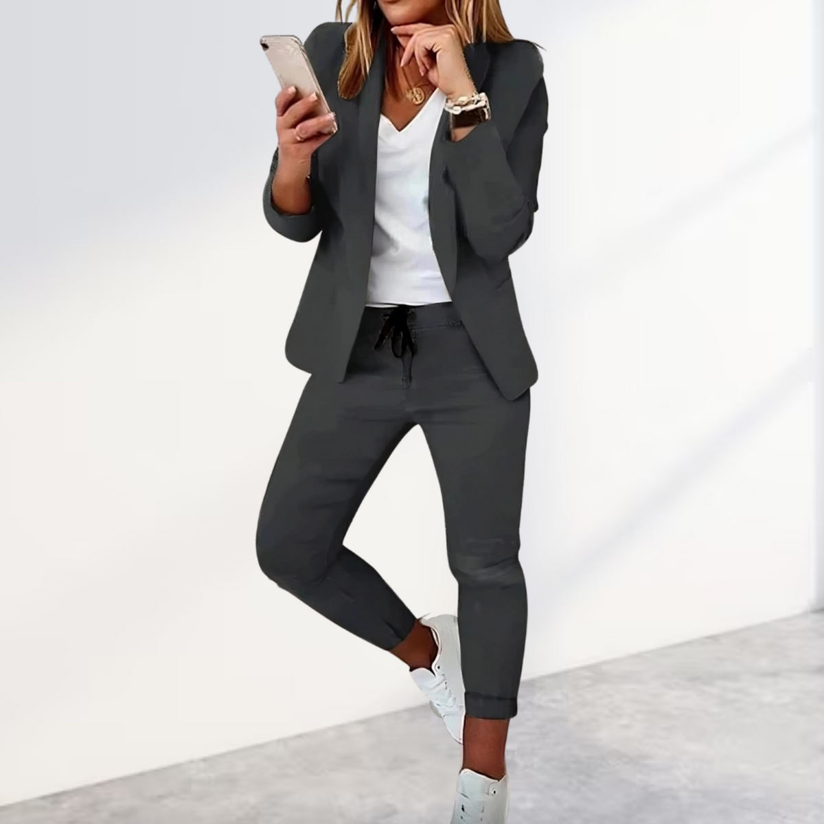 Variant image for Damen Blazer-Set Trendiger Stil Hochwertiger Stoff-6