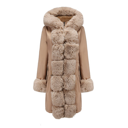 Variant image for Damen Winterparka Lang Dick Polyester mit abnehmbarer Kapuze-3