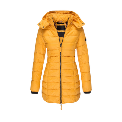 Langer Wintermantel Damen Elegant Wärmend Hochwertiges Material-4