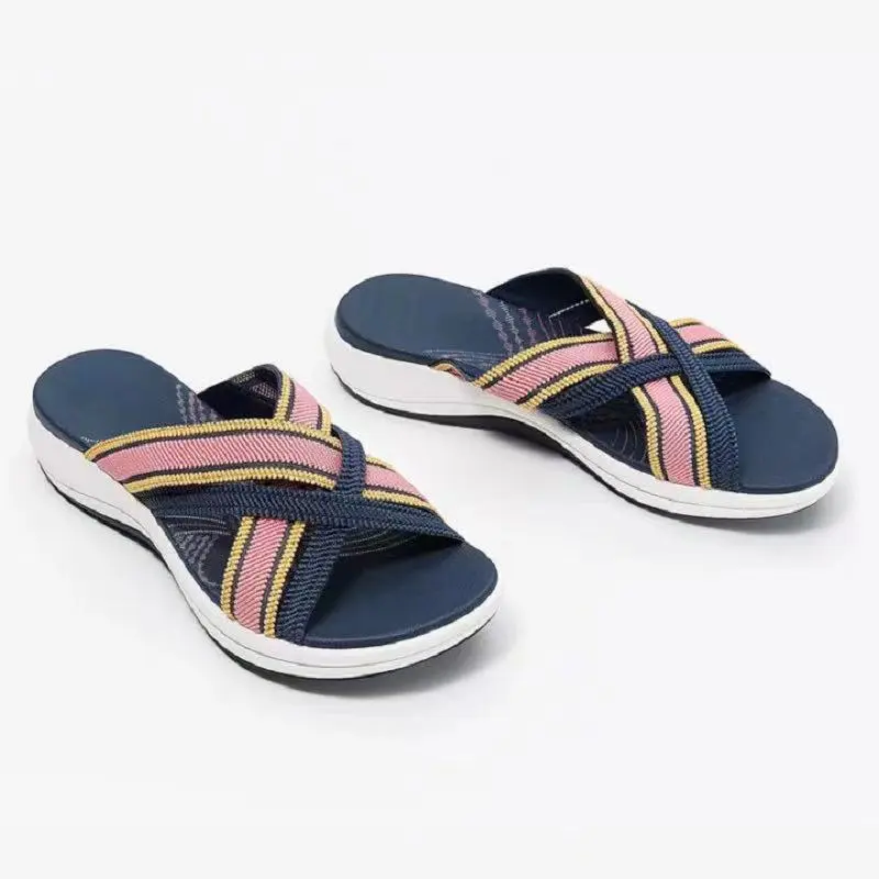 Damen-Sandalen, lässiges atmungsaktives Design, Synthetikmaterial-1