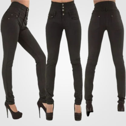Damen-Jeans High Waist Slim Fit Denim-3