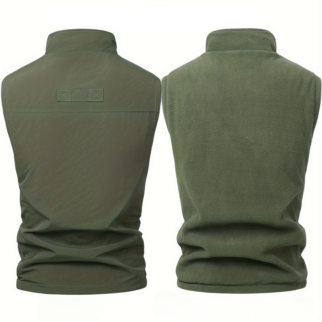 Herren-Westen, wendbar, monochromes Polyester, für Outdoor-Einsatz-6