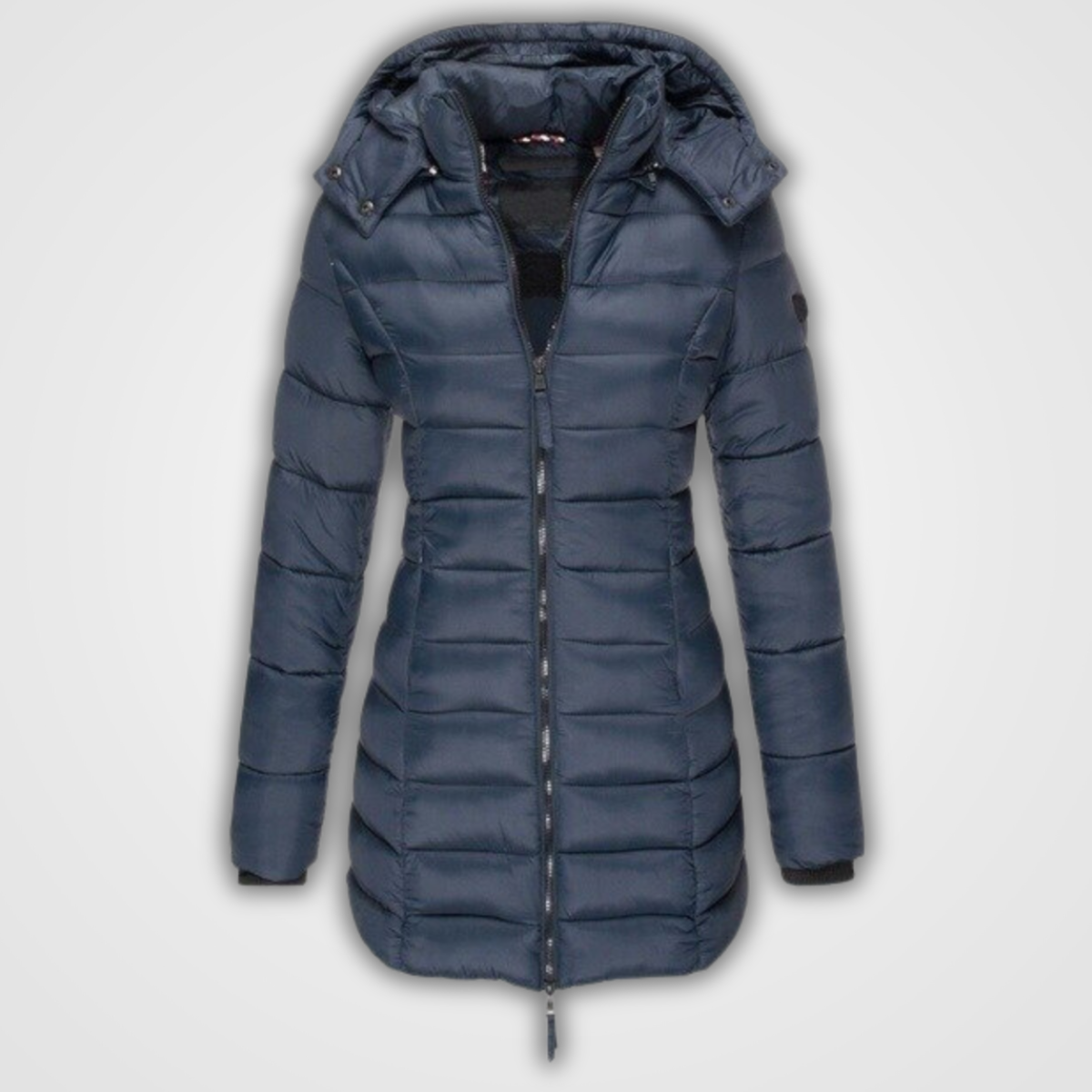 Variant image for Langer Wintermantel Damen Slim Fit Polyester mit Hoher Kragen-31