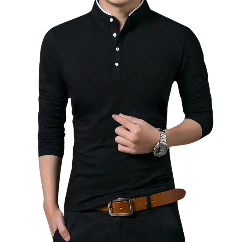 Herren-Polo-T-Shirt, klassische Baumwolle-2