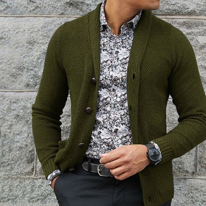 Lange Strickjacke Damen Strukturiert Gestrickt Stoff-4