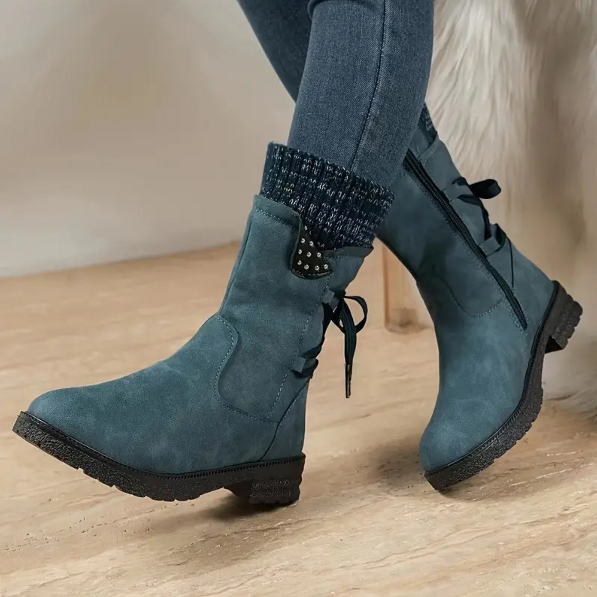Variant image for Gefütterte Damen-Winterstiefel, bequem, Kunstleder-1