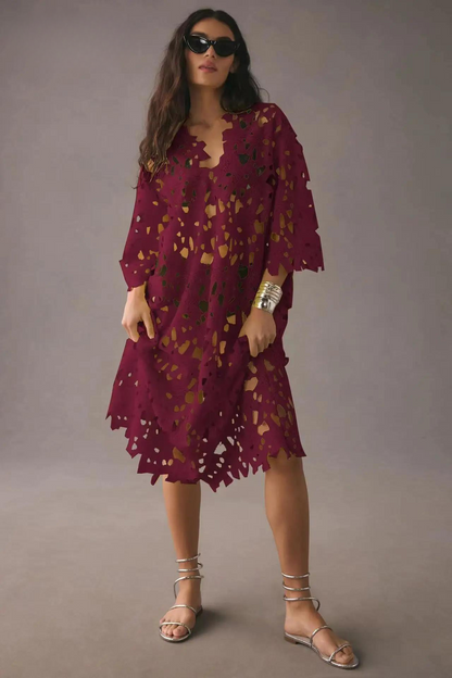 Variant image for Damen-Maxikleid, langer leichter Stoff, mit eleganten Design-6
