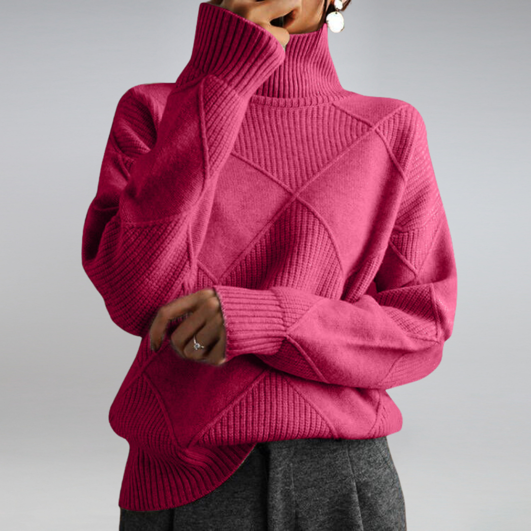 Damen-Strickpullover, Rollkragen, weiche Baumwolle 13