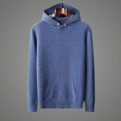 Herren-Hoodie, lange Kapuze, weiche Baumwolle-2