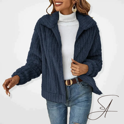 Herbstkardigan für Damen aus Plüsch – lockere Passform, weiches und elegantes Design für kalte Tage 3