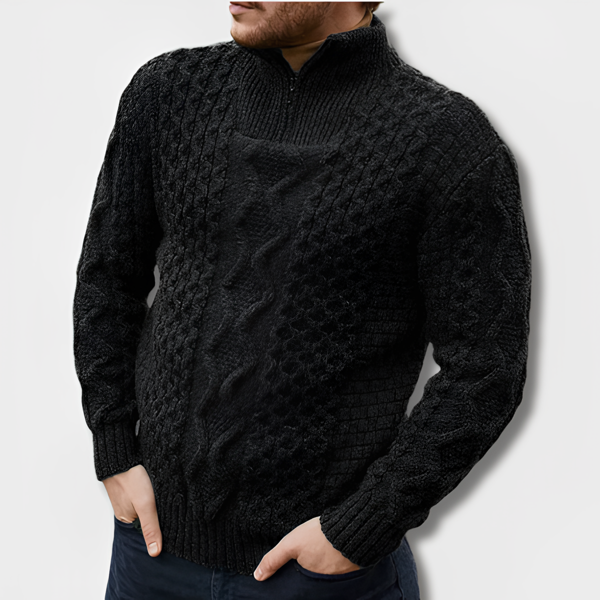Herren-Pullover, klassisches Design, weiche Baumwolle-1